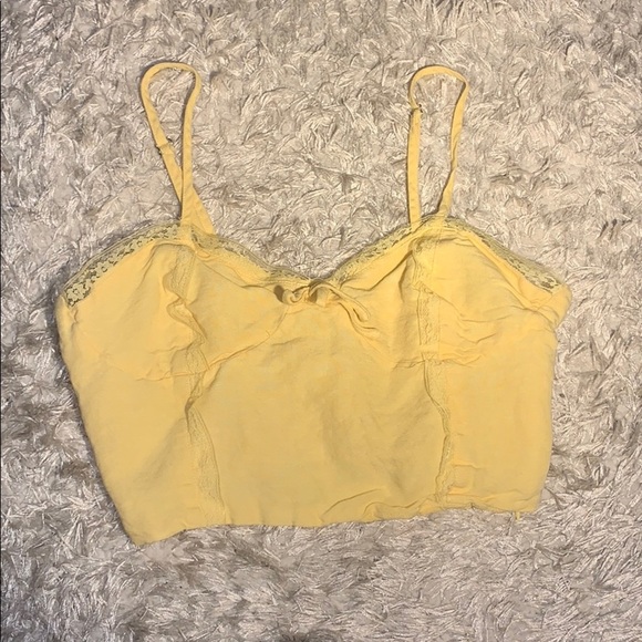 Forever 21 Tops - Yellow crop crop